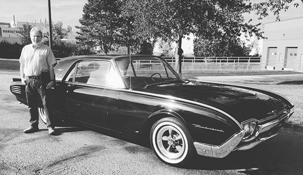 John Chickering With 1961 Thunderbird